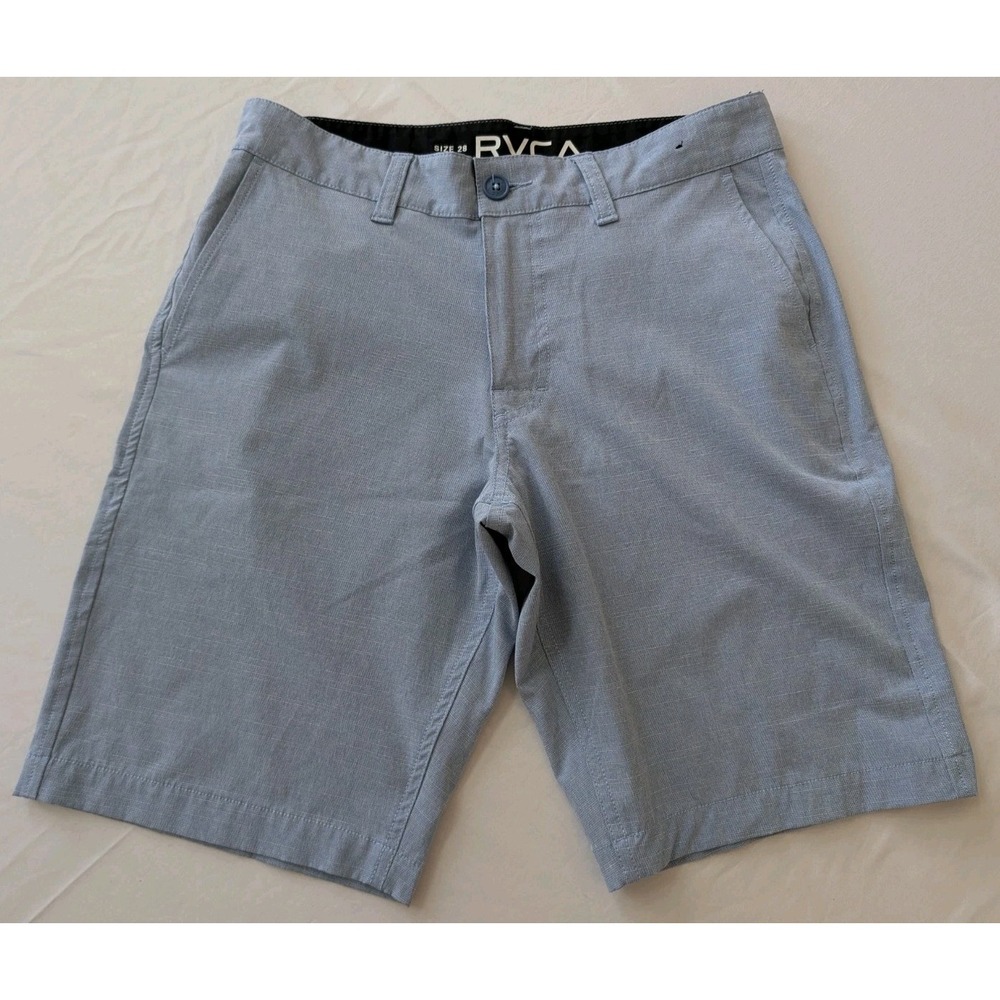 RVCA Balance Hybrid Shorts Mens Size 28 Blue Stretch Boardshorts Swim Walk